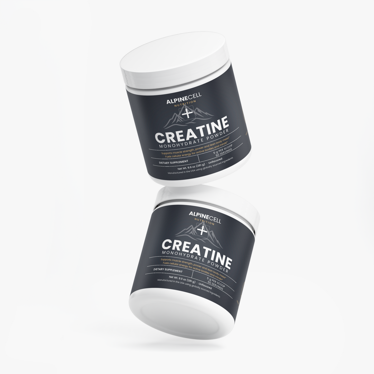 AlpineCell Creatine Monohydrate - 5 g Pure, 50 Servings