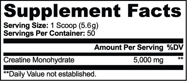 AlpineCell Creatine Monohydrate - 5 g Pure, 50 Servings